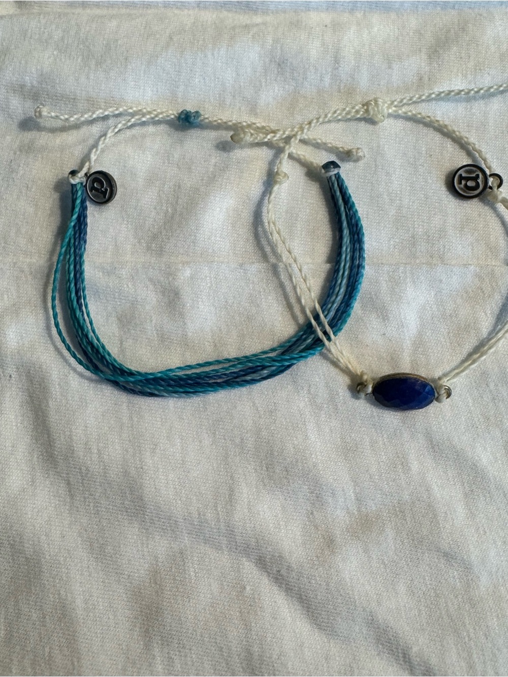 Pura Vida Deep Blue and Deep Blue Cord Bracelet Duo